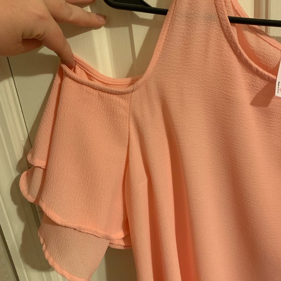 Red Lolly Cold Shoulder Top - Picture 2 of 4